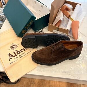 Alden Men's Dark Brown Suede Oxfords W/Shoe Tree